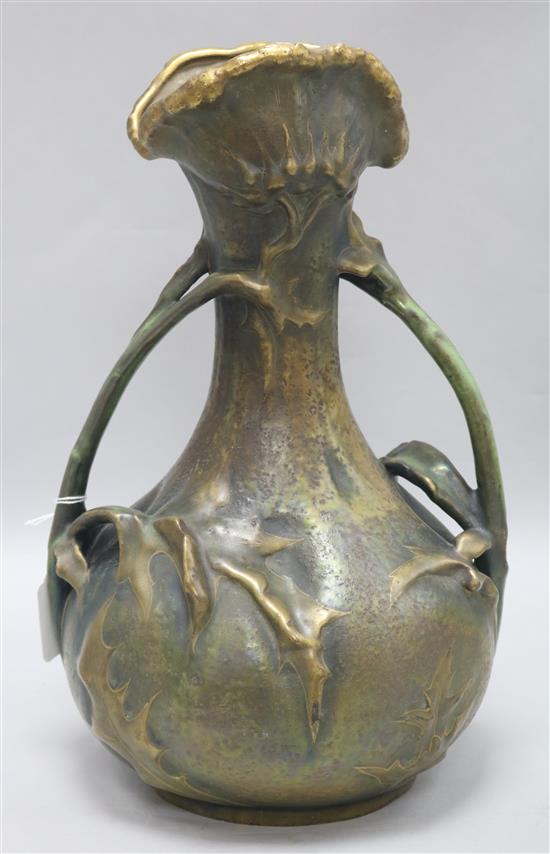 A large Amphora Art Nouveau vase